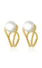 Haute Victoire 18k Gold And Pearl Earrings