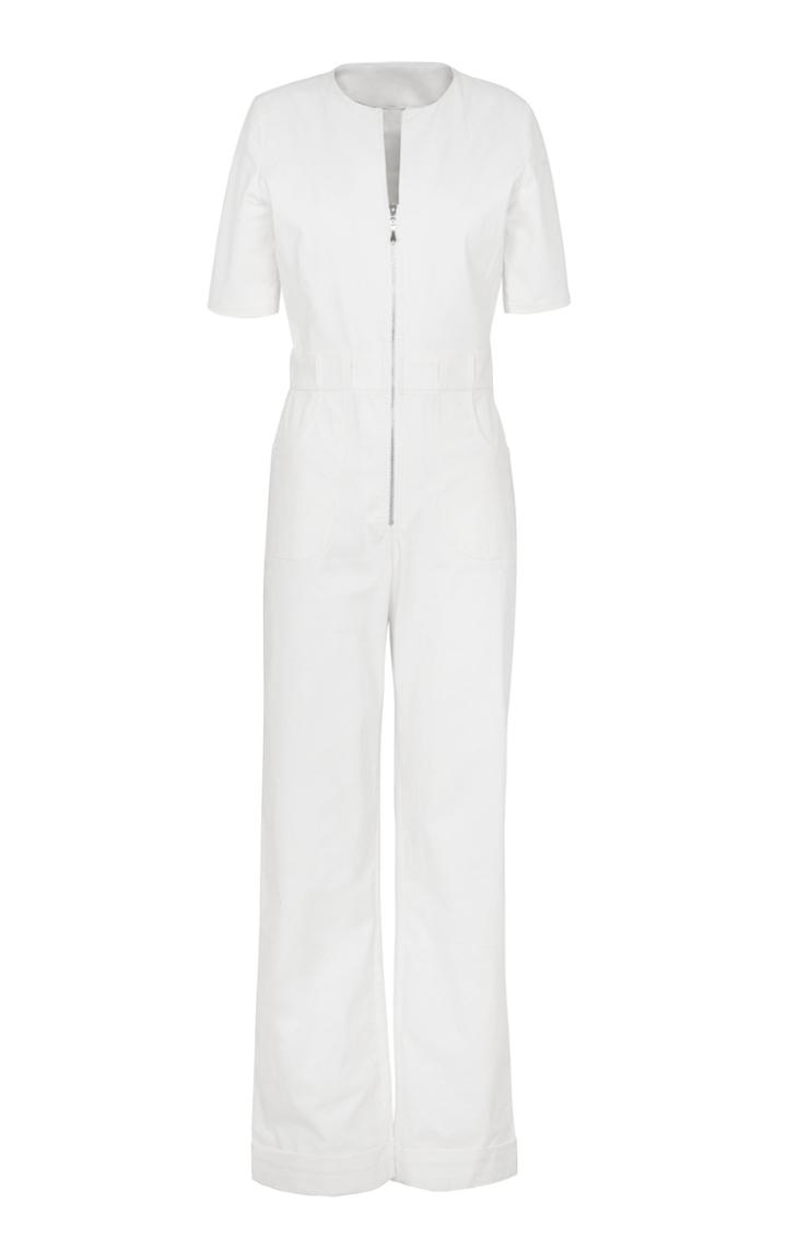 Usisi Marta Wide-leg Cotton-blend Jumpsuit Size: S