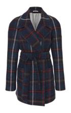 Veronica Beard Phillips Double-breasted Rustic Plaid Dickey Coat
