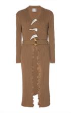 Peet Dullaert Elongated Wool-blend Ribbed Knit Cardigan