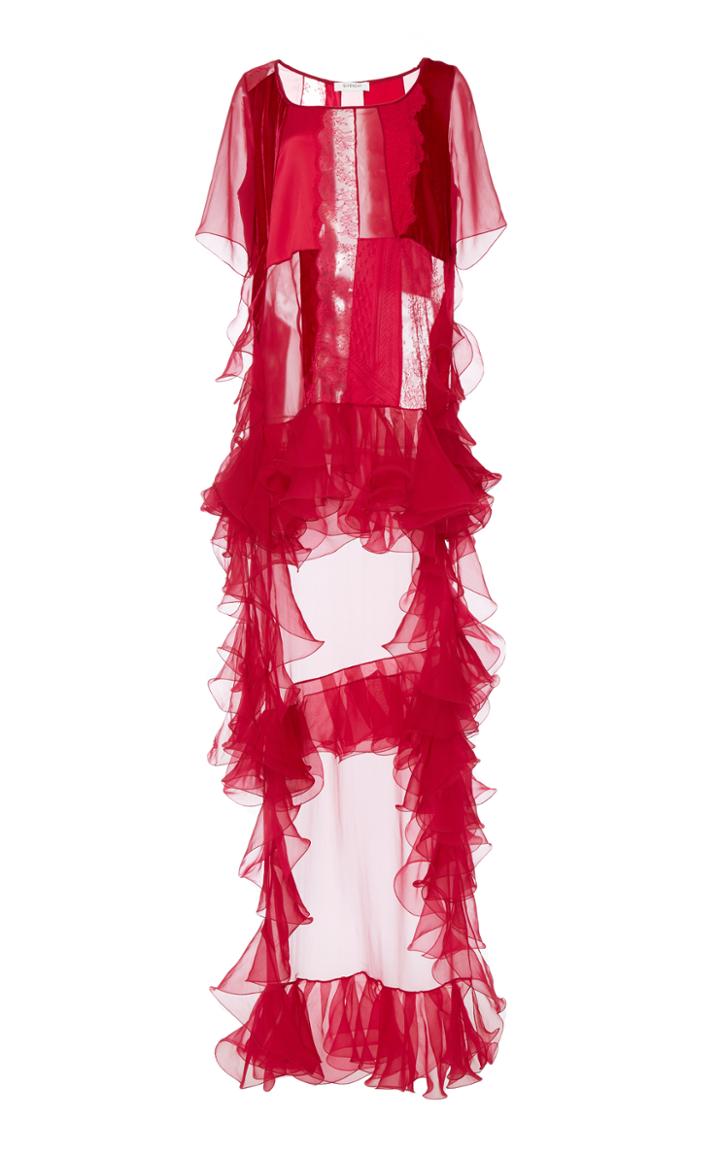 Givenchy Ruffle Patchwork Dress