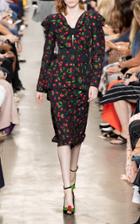 Moda Operandi Michael Kors Collection Printed Stretch Tulle Peplum Dress Size: 0