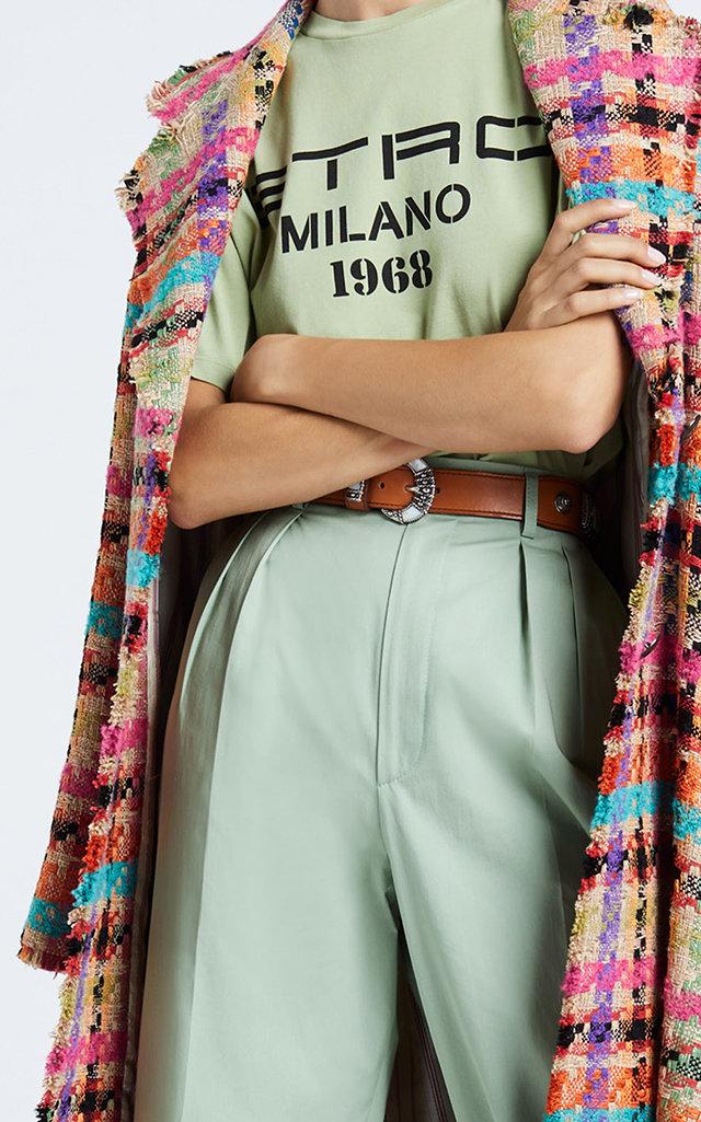 Moda Operandi Etro High Waisted Cotton Trouser