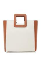 Staud Shirley Canvas And Leather Tote