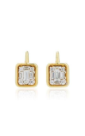 Mindi Mond Clarity Gold-framed Drop Earrings