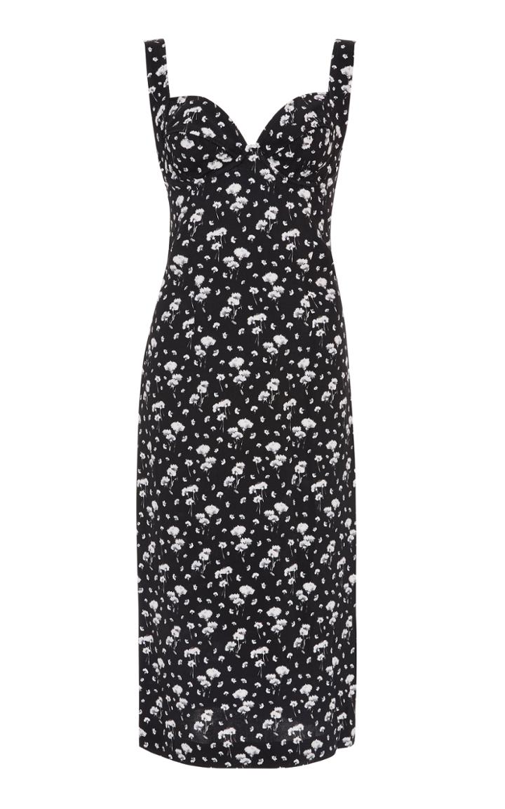 Ermanno Scervino Floral-print Crepe Midi Dress