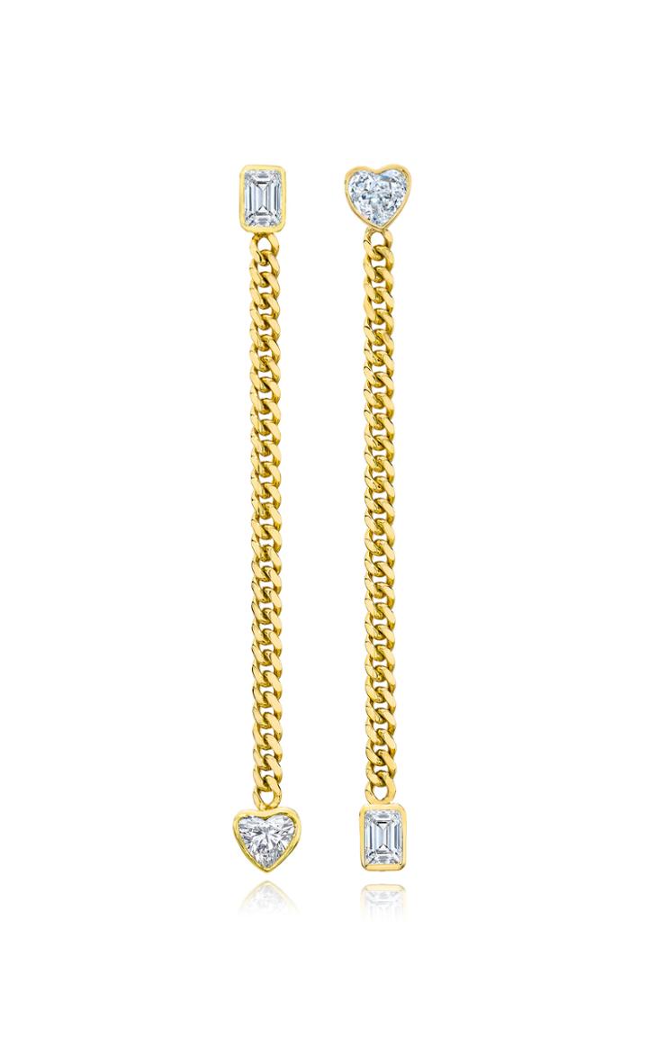 Mindi Mond Fancy Cut Diamond 18k Yellow Gold Drop Earrings