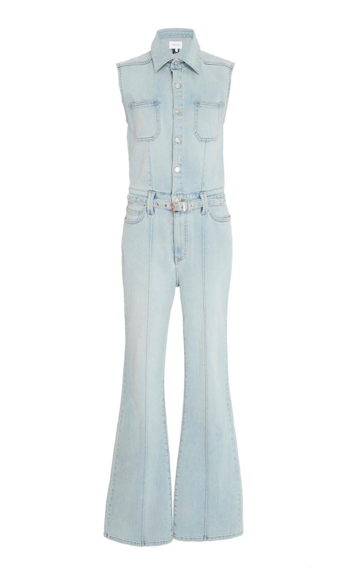 Current/elliott Zenith Flared Denim Jumpsuit