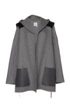 Agnona Shearling-caped Twill Cashmere Parka