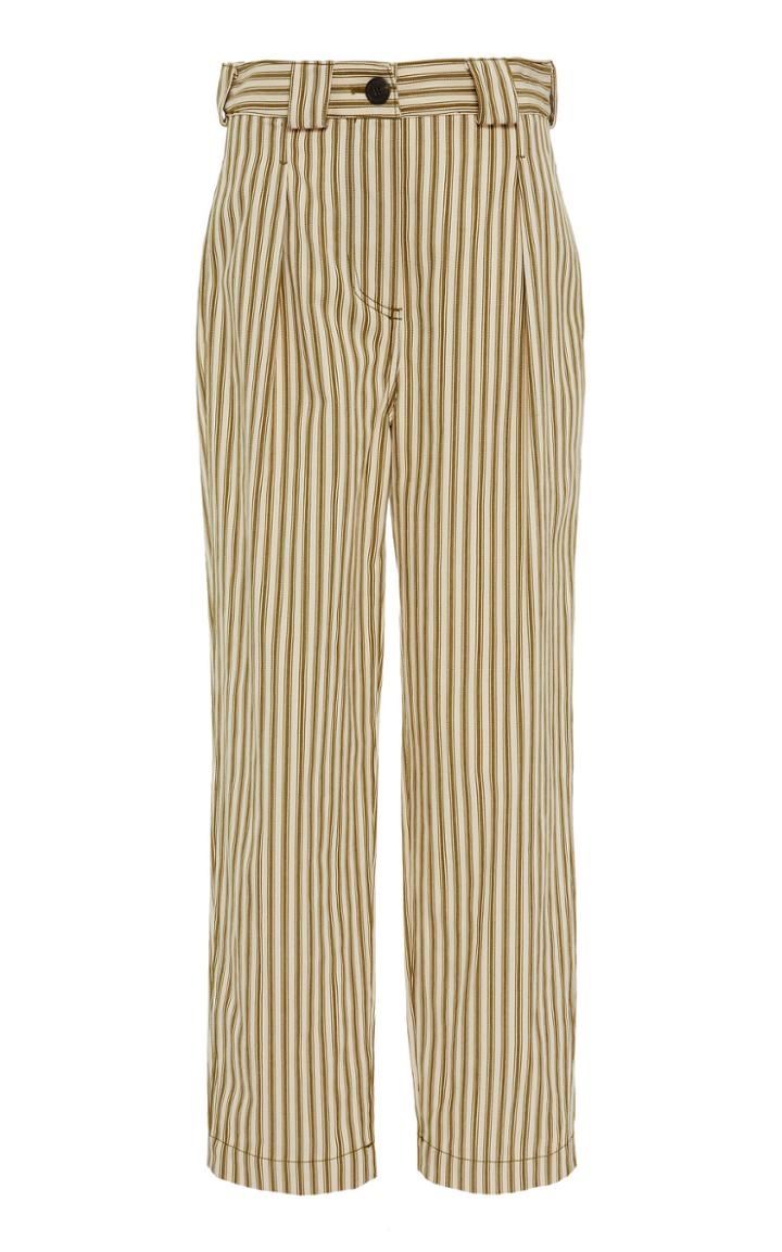 Moda Operandi Mara Hoffman Jade Striped Twill Straight-leg Pants Size: 00