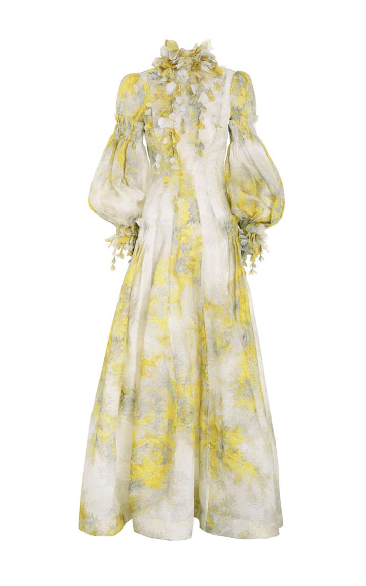 Moda Operandi Zimmermann Botanica Silk-linen Wattle Gown