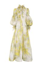 Moda Operandi Zimmermann Botanica Silk-linen Wattle Gown
