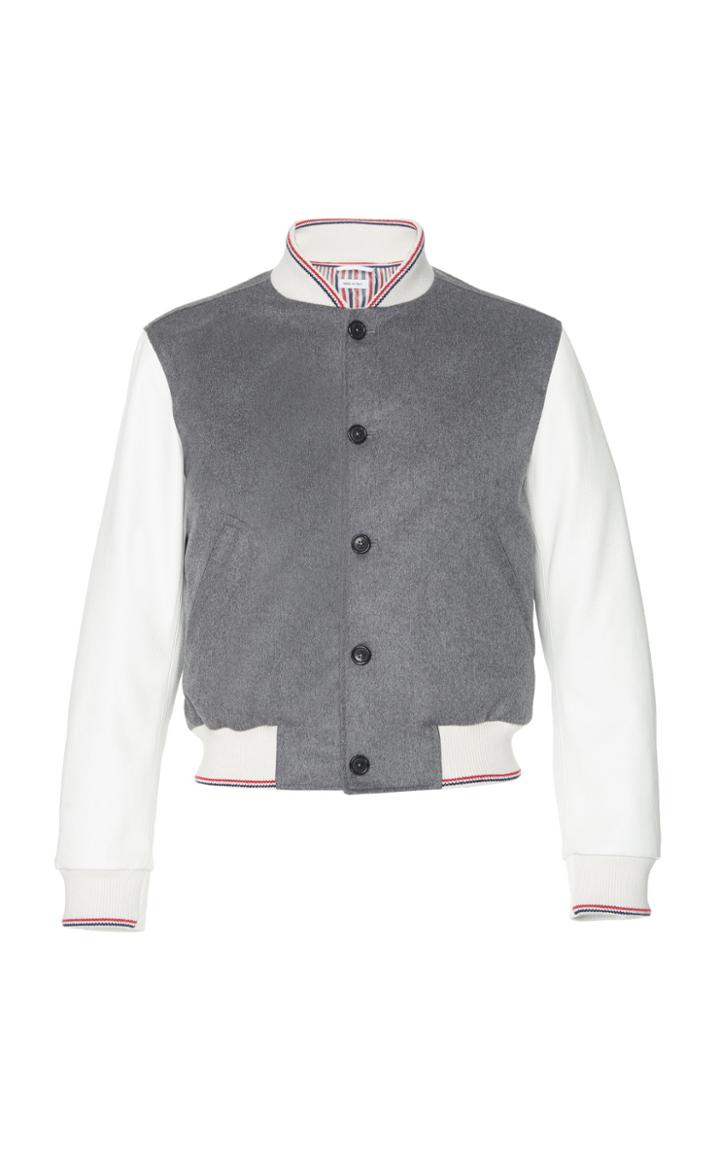 Thom Browne Back Embroidered Bomber Jacket