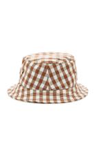 Lein Gingham Bucket Hat