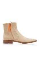 Off-white C/o Virgil Abloh Zip-detailed Suede Ankle Boots