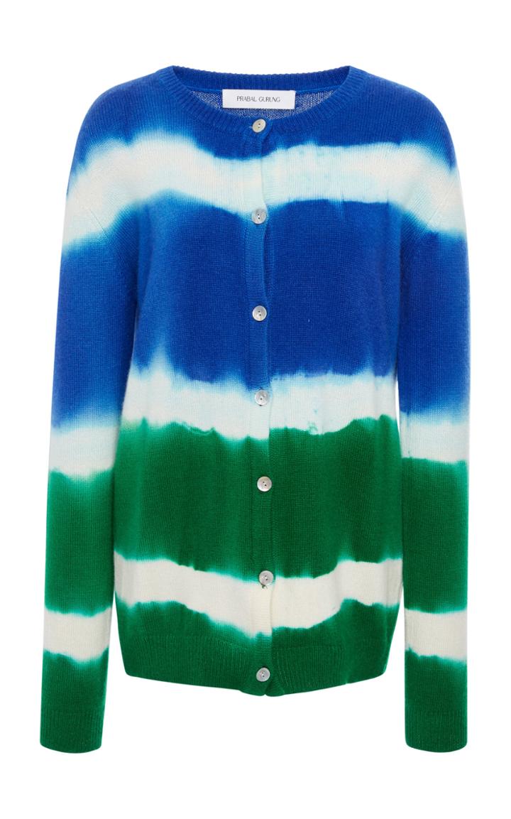 Prabal Gurung Ombre Tie Dye Cardigan