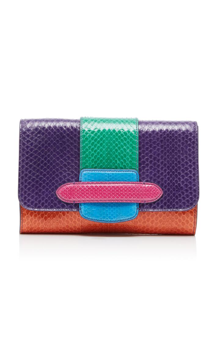 Michino Paris Phedra Pm Clutch In Watersnake