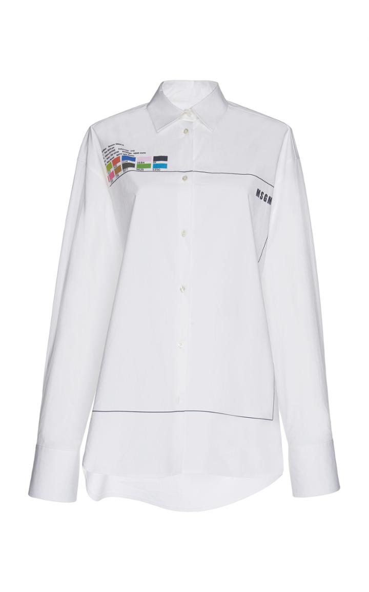 Msgm Wide Sleeve Boyfriend Shirt