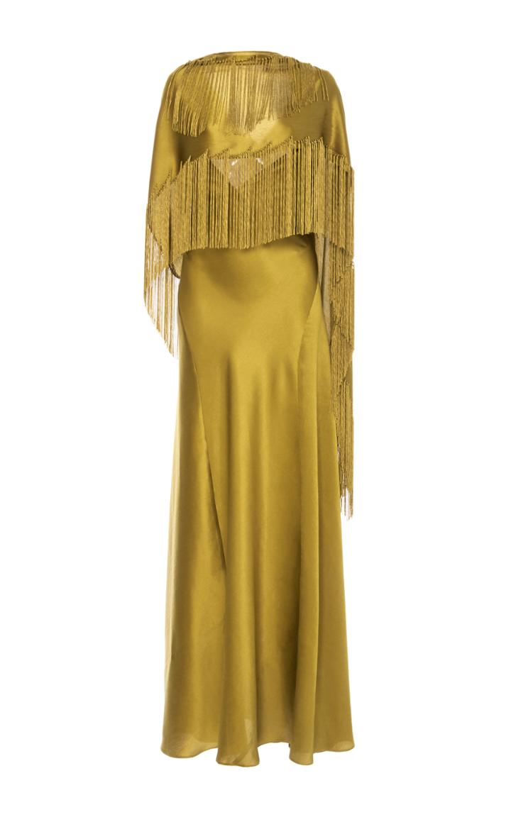 Gabriela Hearst Marlene Fringe Silk Dress
