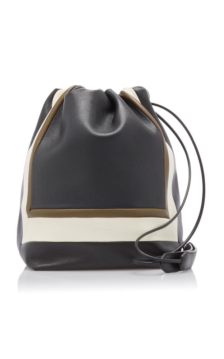 Moda Operandi Jil Sander Intarsio Drawstring Leather Shoulder Bag