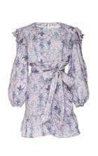 Isabel Marant Toile Telicia Ruffled Printed Linen Mini Dress