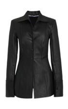 Alexander Wang Fitted Leather Shirt Jacket