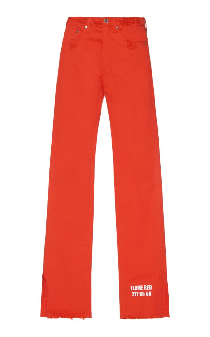 Msgm Straight Leg Slit Trouser