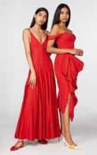 Moda Operandi Rosie Assoulin Ruffled Cotton-blend Off-the-shoulder Midi Dress