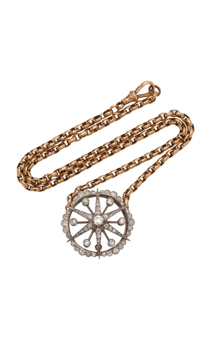 Toni + Chlo Goutal Monica One-of-a-kind Antique Gold Diamond Necklace