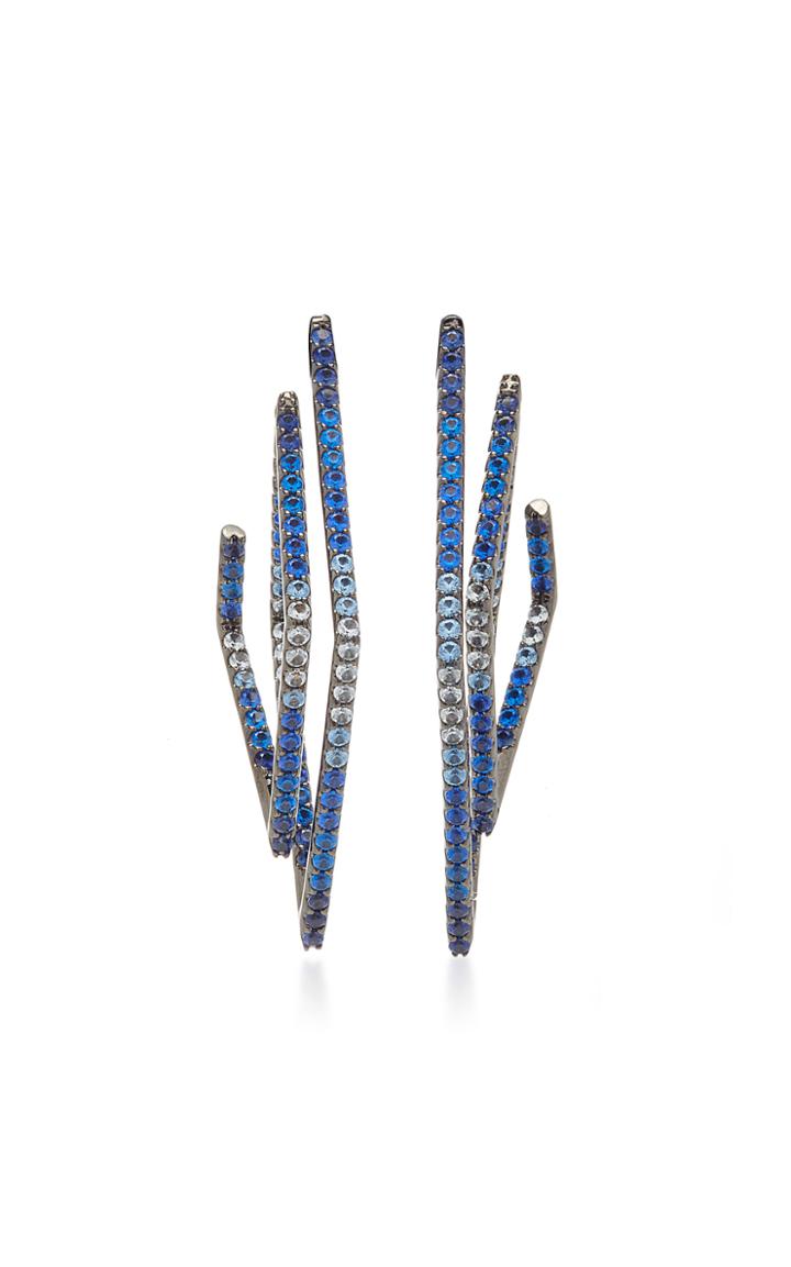 Lynn Ban Jewelry Double Diamond Hoops