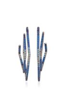 Lynn Ban Jewelry Double Diamond Hoops