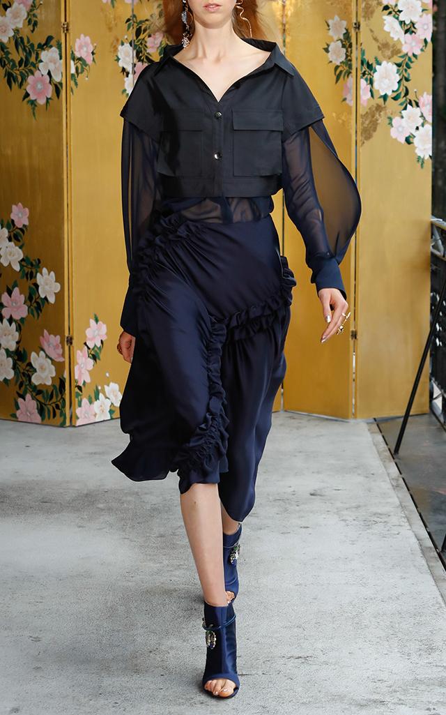Adeam Ruffle Scarf Skirt