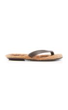 Tibi Bryan Shearling-trimmed Leather Sandals