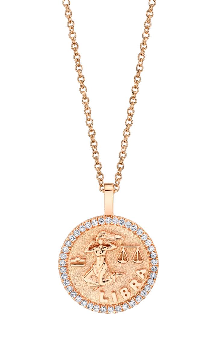 Moda Operandi Anita Ko 18k Gold Libra Zodiac Necklace Size: Yellow Gold