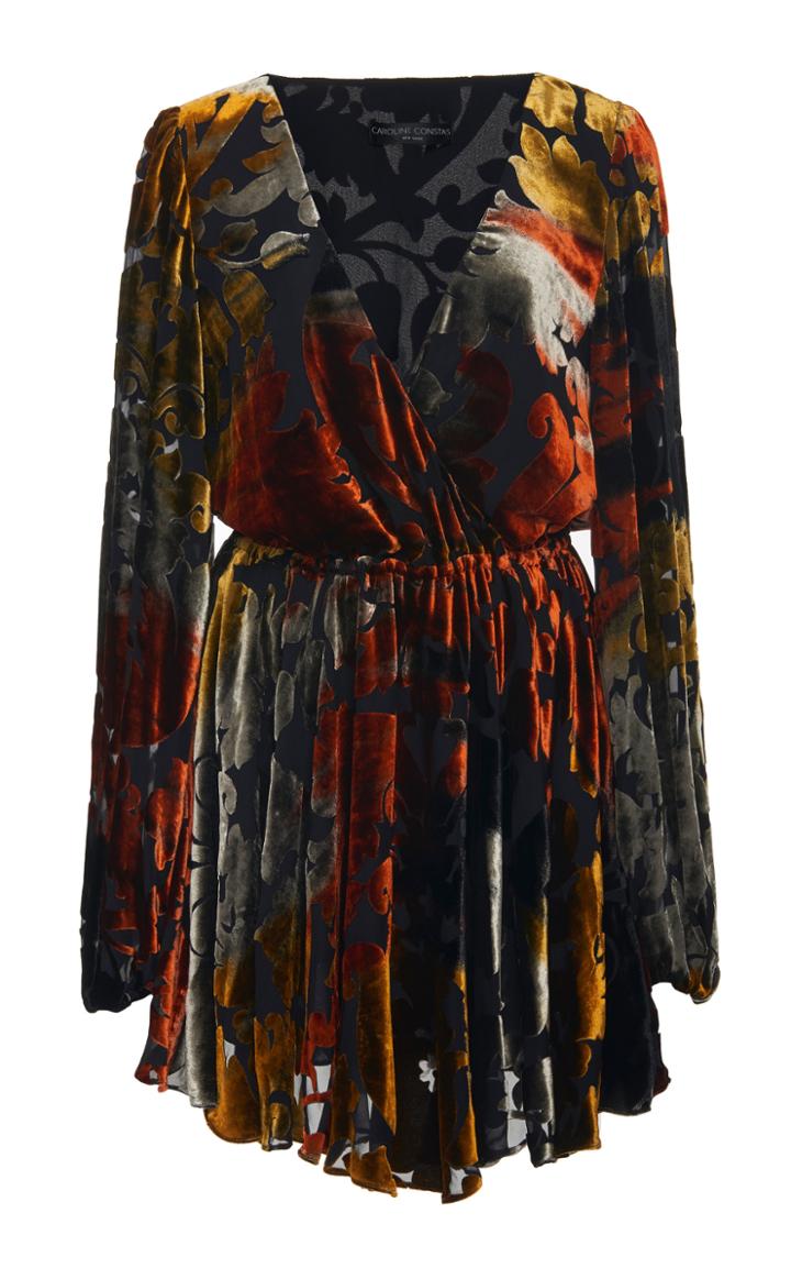 Caroline Constas Olena Velvet Mini Dress