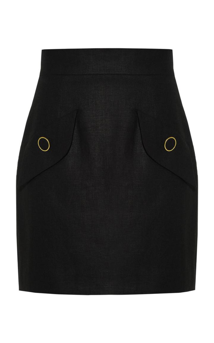 Moda Operandi George Keburia High-rise Linen Mini Skirt Size: S
