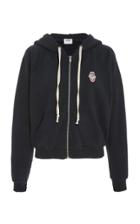 Re/done Appliqud Cotton-terry Hooded Sweatshirt