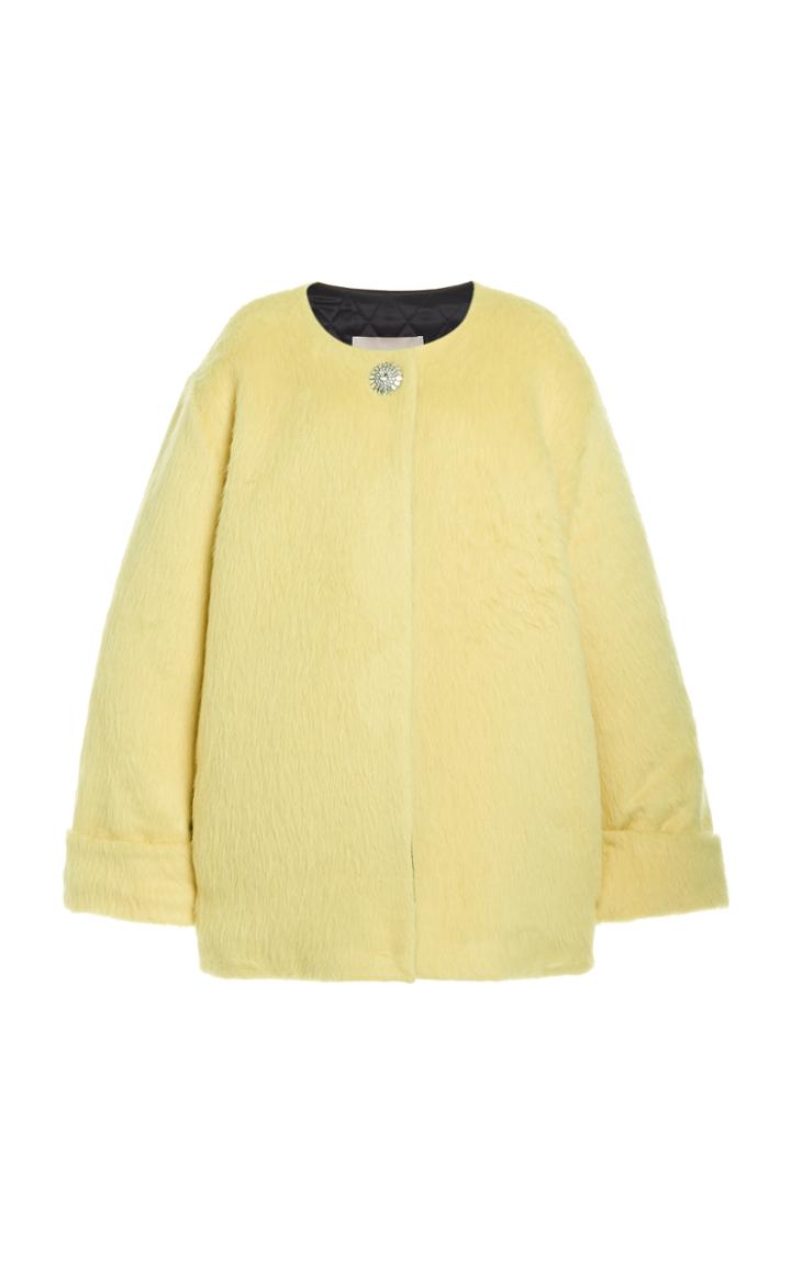 Moda Operandi Alexandre Vauthier Alpaca Button-detail Jacket