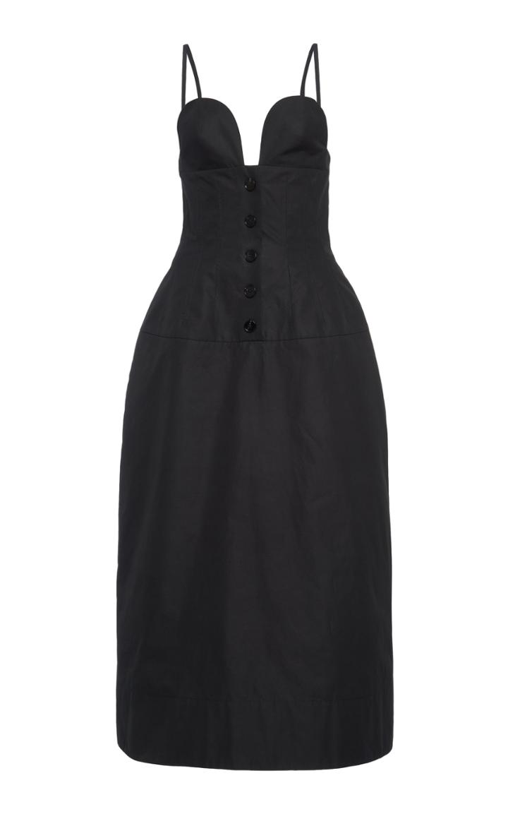 Moda Operandi Jil Sander Sleeveless Cotton Midi Dress
