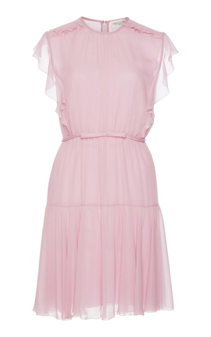 Giambattista Valli Short Sleeve Silk Mini Dress
