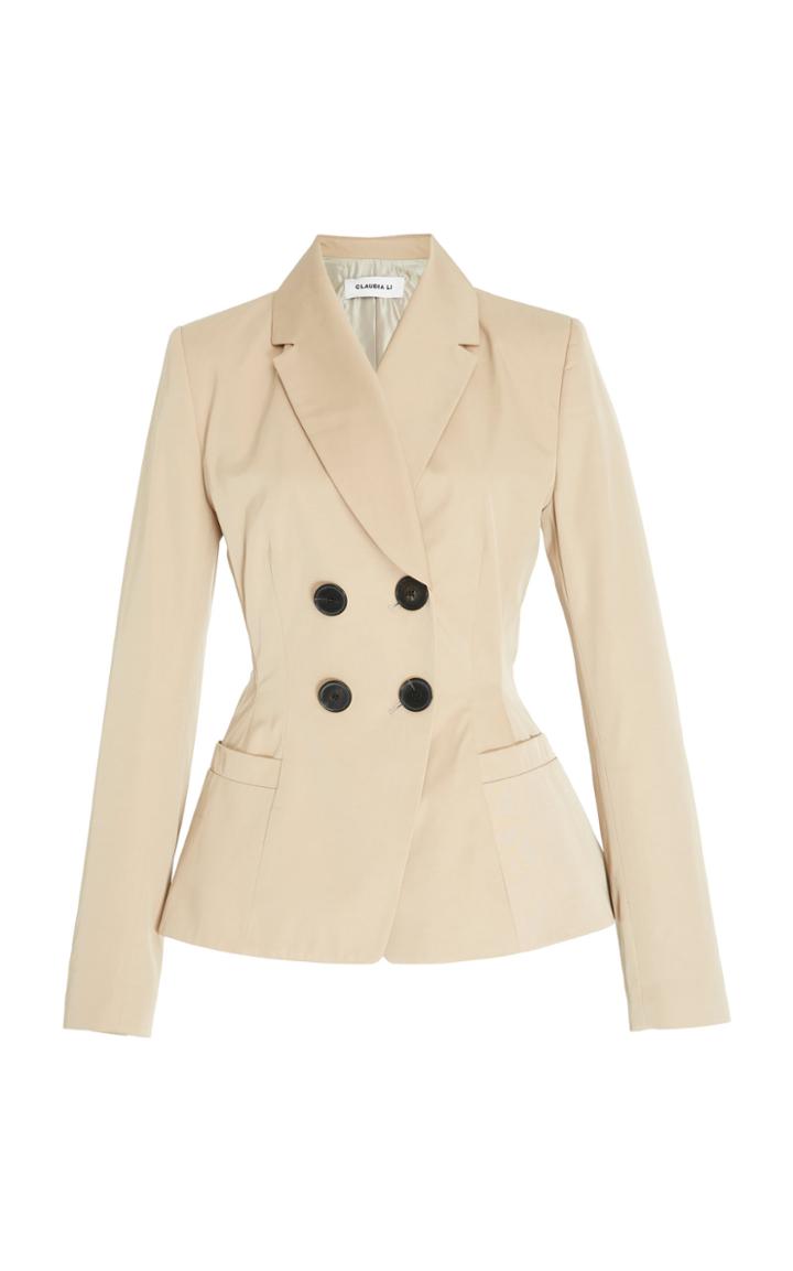 Claudia Li Gabardine Double Breasted Jacket