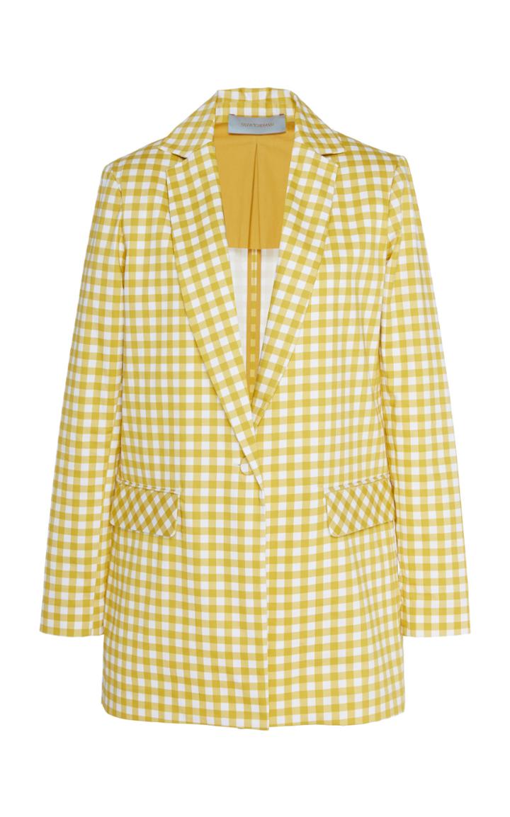 Silvia Tcherassi Gingham-patterned Gayane Cotton Blazer