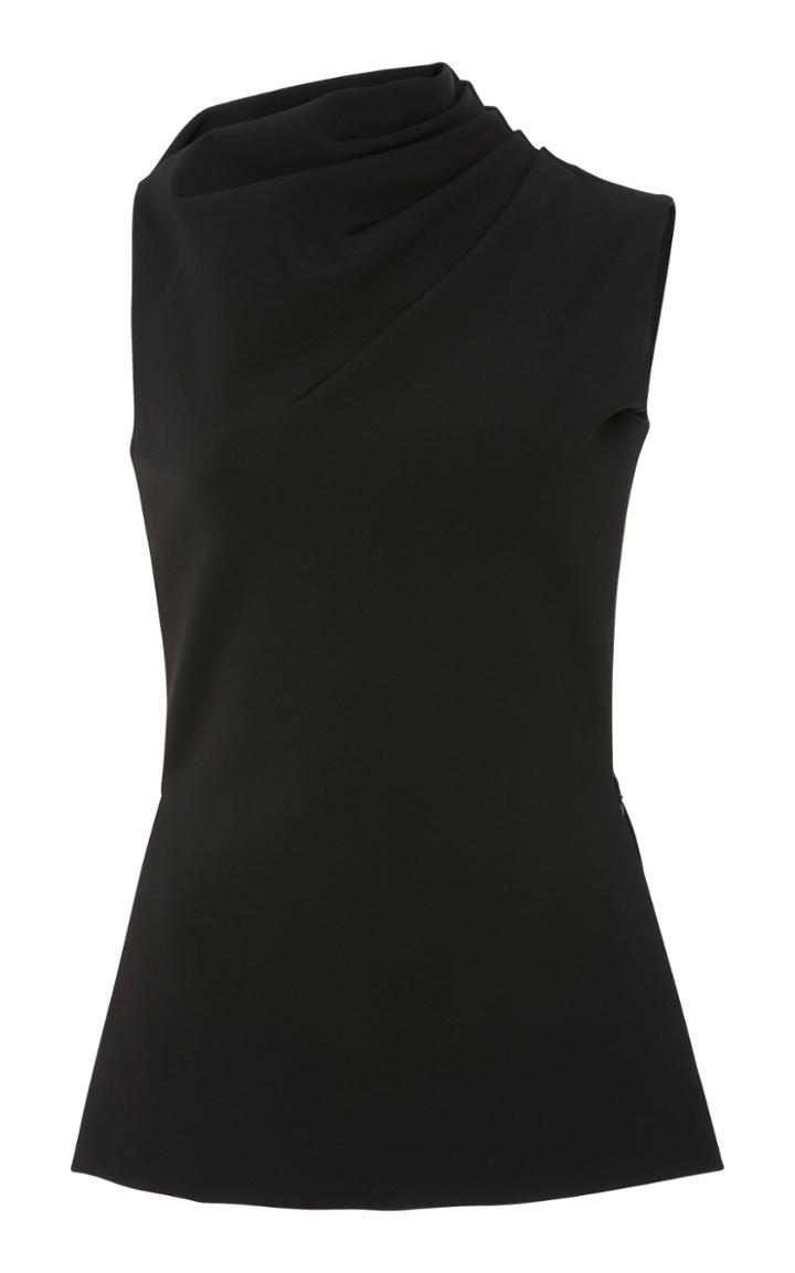 Brandon Maxwell Jersey Side Drape Tank
