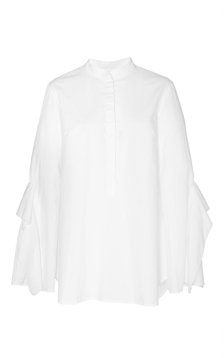 Acler Sloan Button Up Ruffled Shirt