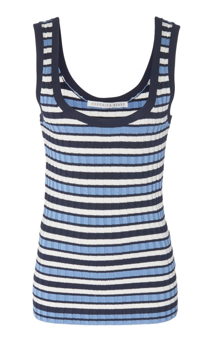 Veronica Beard Sandra Ribbed-knit Tank Top