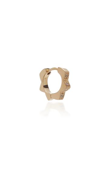 Alison Lou Single White Diamond Stelle Huggie Earring