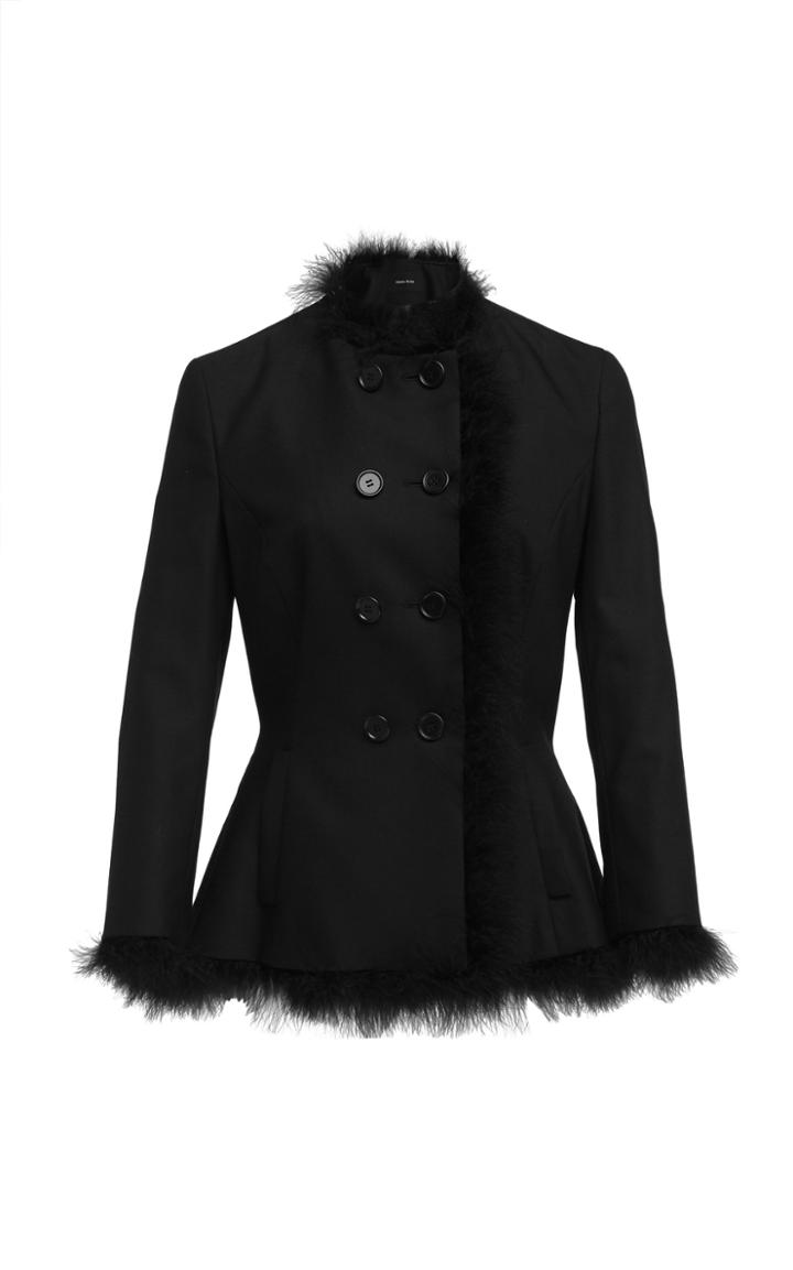 Simone Rocha Double Breasted Marabou Suiting Jacket