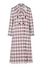 Dorothee Schumacher Tartan Double Breasted Fringe Coat