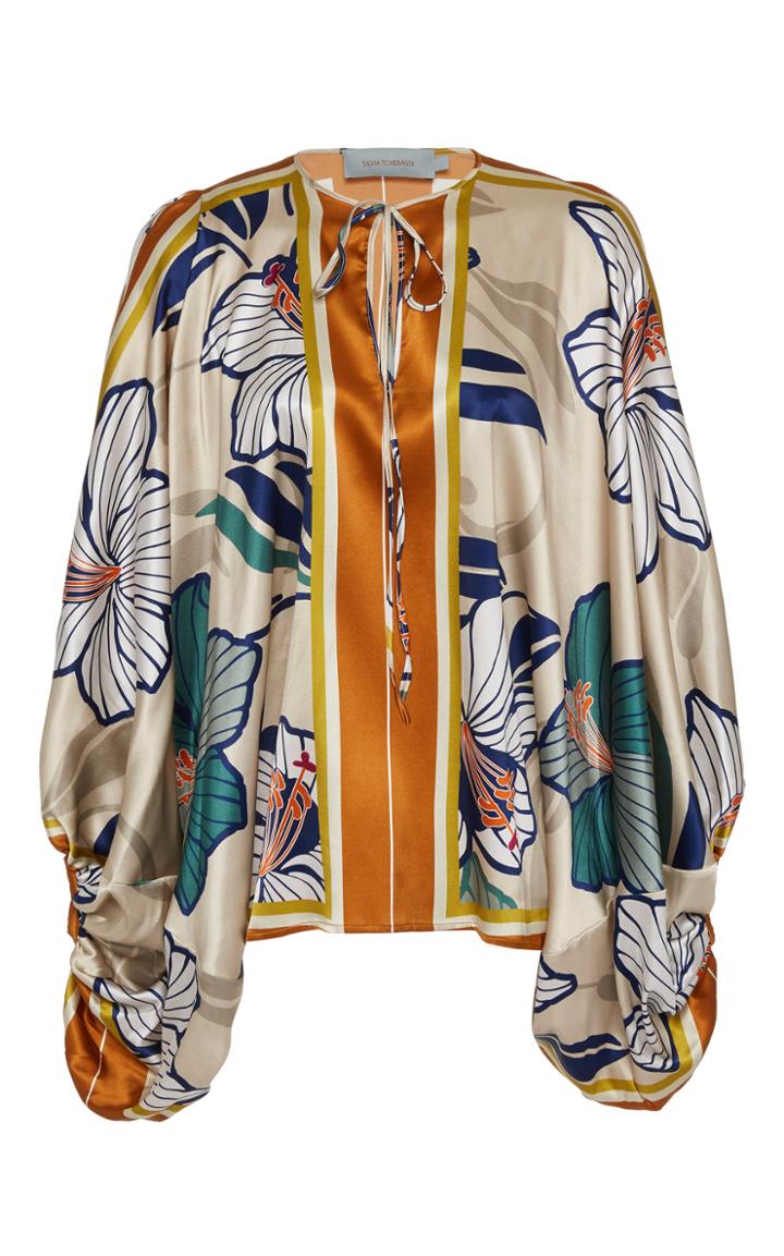 Moda Operandi Silvia Tcherassi Geva Printed Silk-blend Blouse