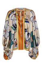 Moda Operandi Silvia Tcherassi Geva Printed Silk-blend Blouse